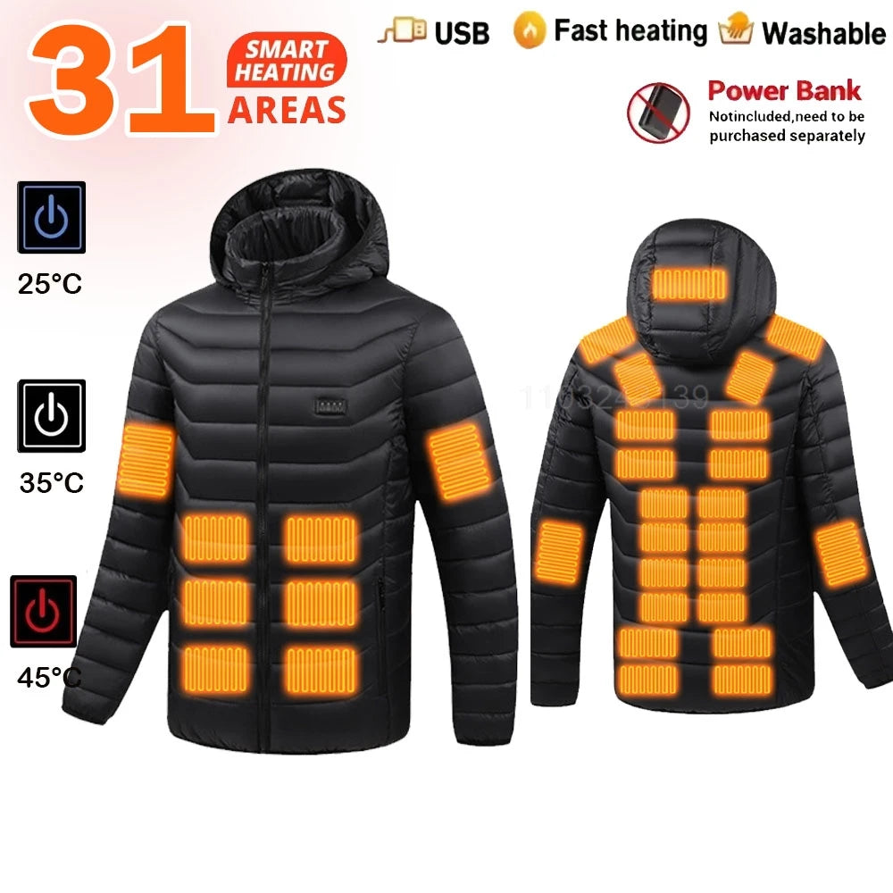 Vexaroa USB Electric Heated Jacket – Men & Women Winter Coat