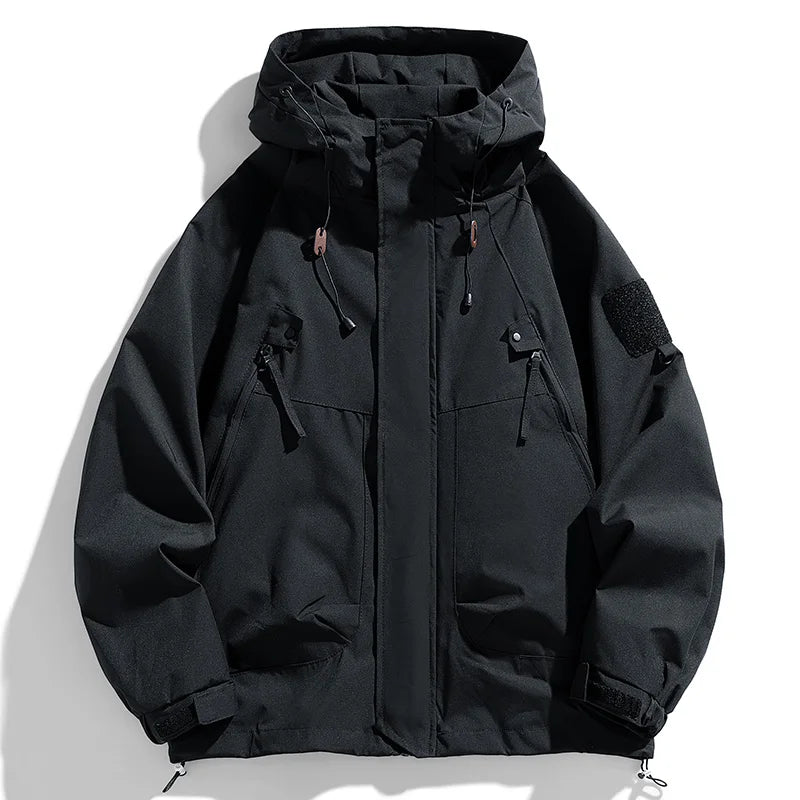 Vexaroa Men's Waterproof Hooded Windbreaker Softshell Jacket