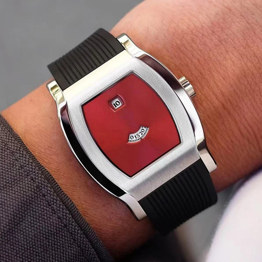 Vexaroa Retro Square Jump Hour Men's Watch – Seagull — product image