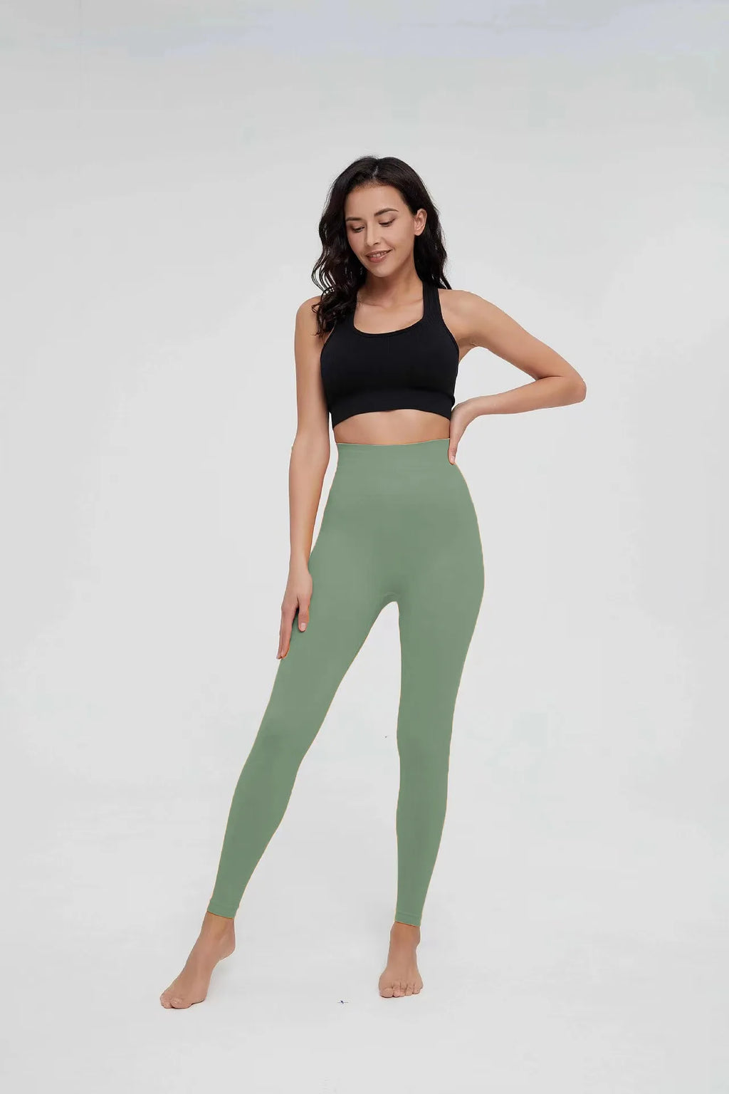 Vexaroa Seamless Knit High Waist Hip Lifting Gym Running