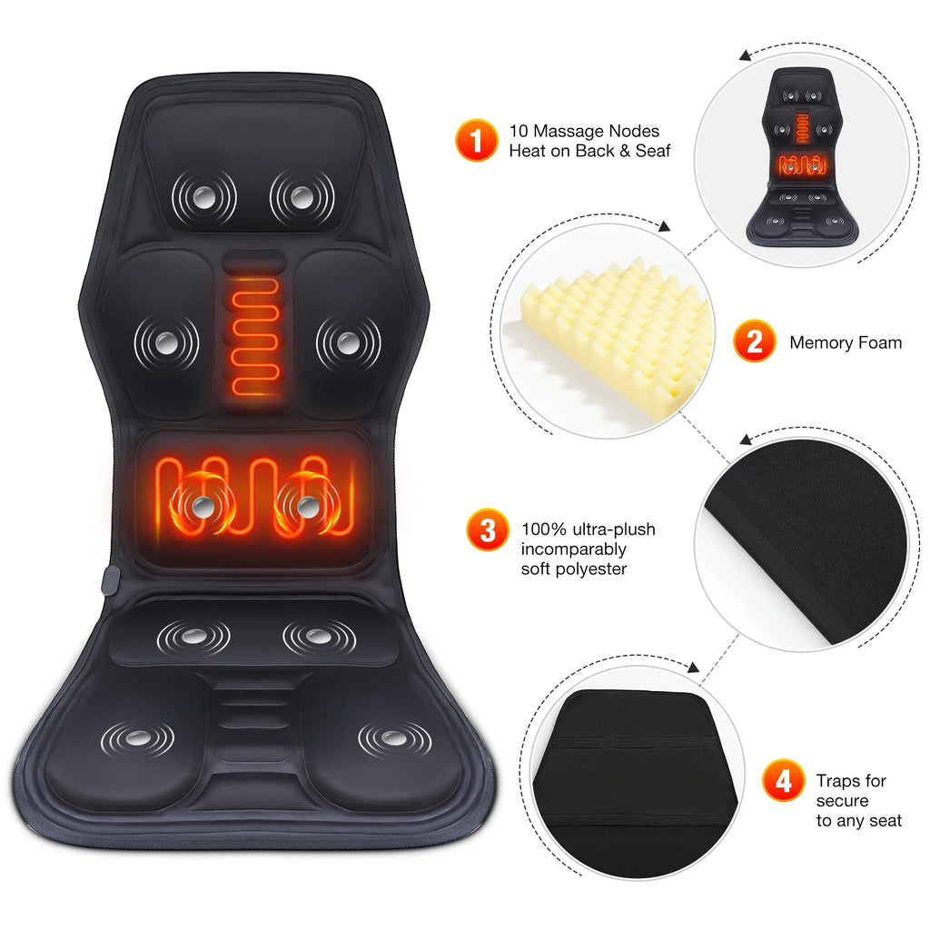 Vexaroa heated vibration massage chair cushion – product view 5