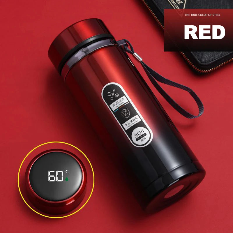 Vexaroa stainless steel thermos bottle with LED temperature display – product view 8
