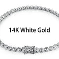 Vexaroa Bezel Set D VVS1 Moissanite Tennis Bracelet | Gold