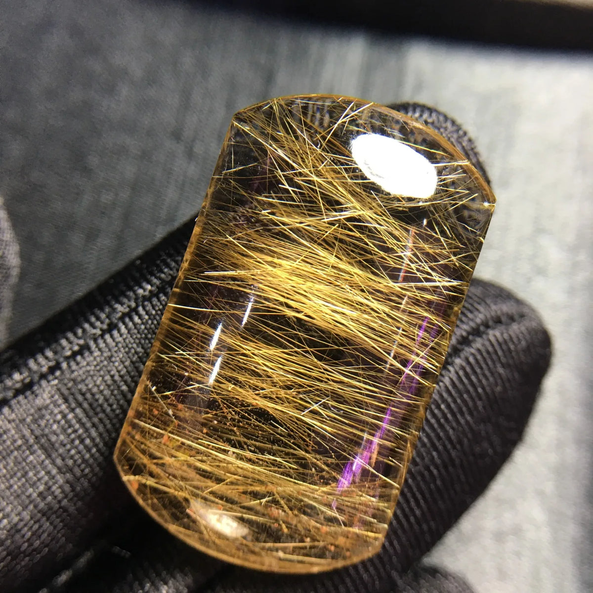 Natural Gold Hair Rutilated Quartz Necklace Pendant Jewelry For Women Lady Men Wealth Healing Crystal 35mm Gemstone Beads AAAAA