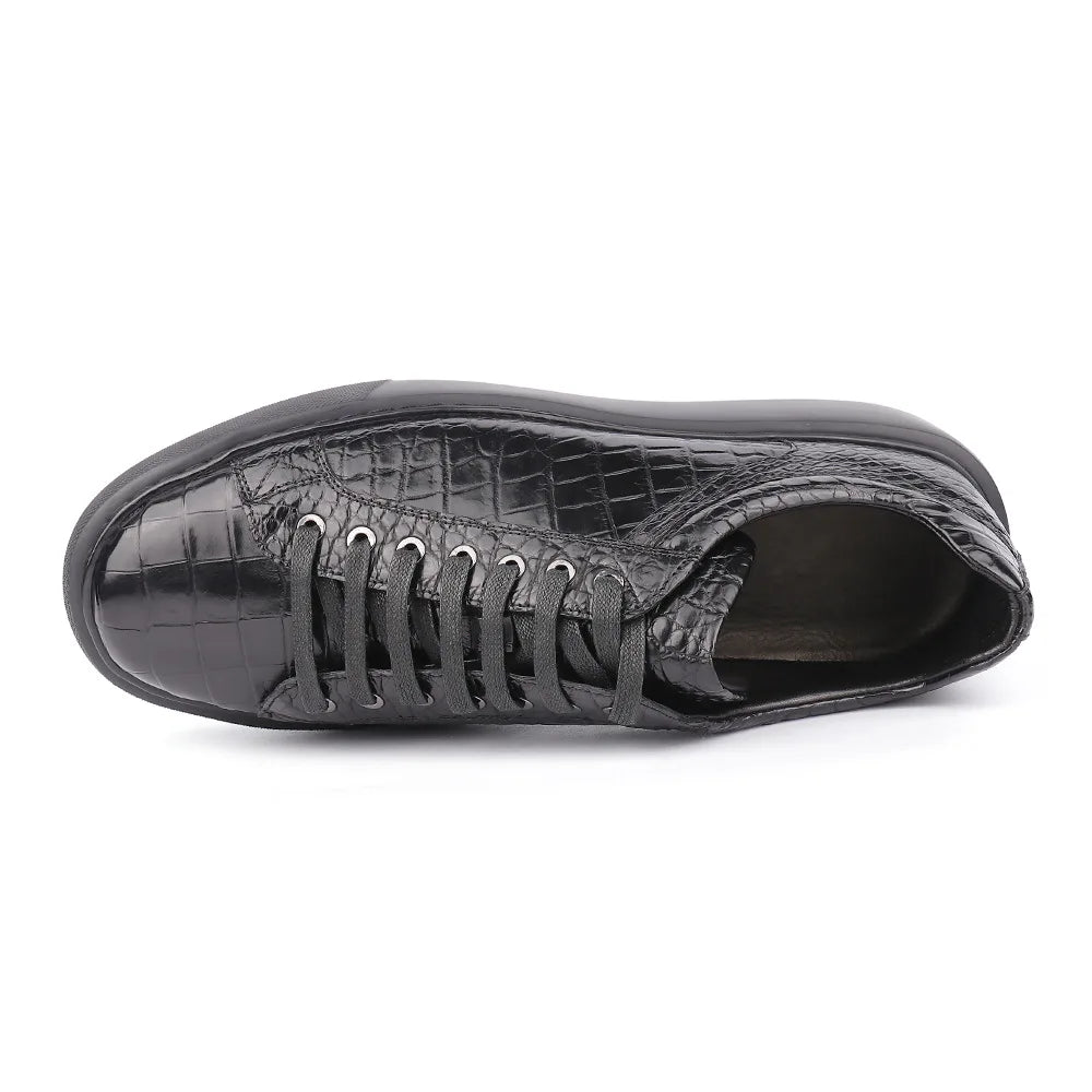 Men's Crocodile Skin Genuine Leather Shoes | Vexaroa