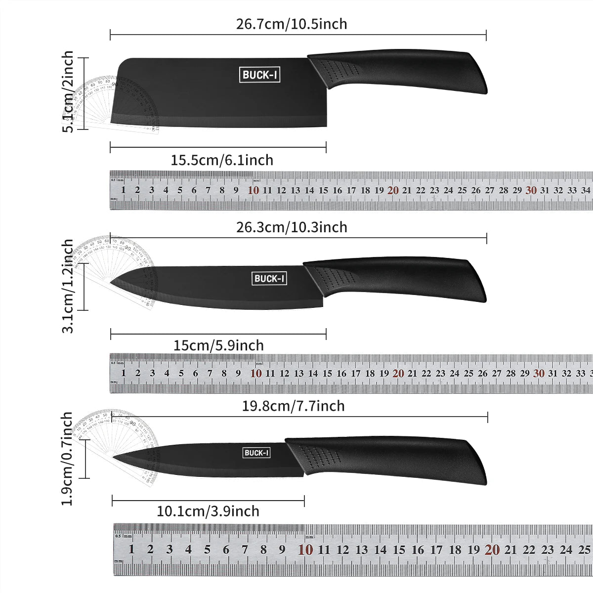Vexaroa Kitchen Knife Set with Storage Block