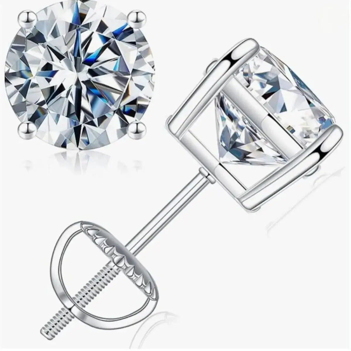 Vexaroa 14K Gold Lab-Grown Diamond Screw-Back Earrings