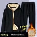 Vexaroa Men's Fleece Lamb Velvet Tracksuit Hooded Jacket & Pants — product image