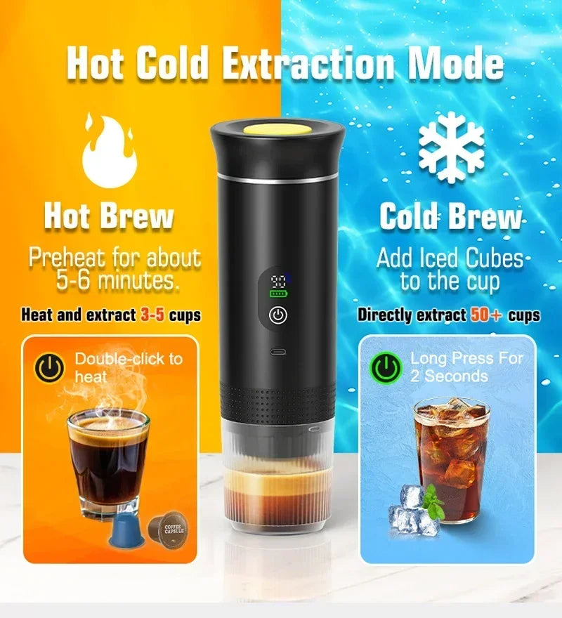 Vexaroa DENOKIN 3-in-1 Portable Espresso Coffee Maker