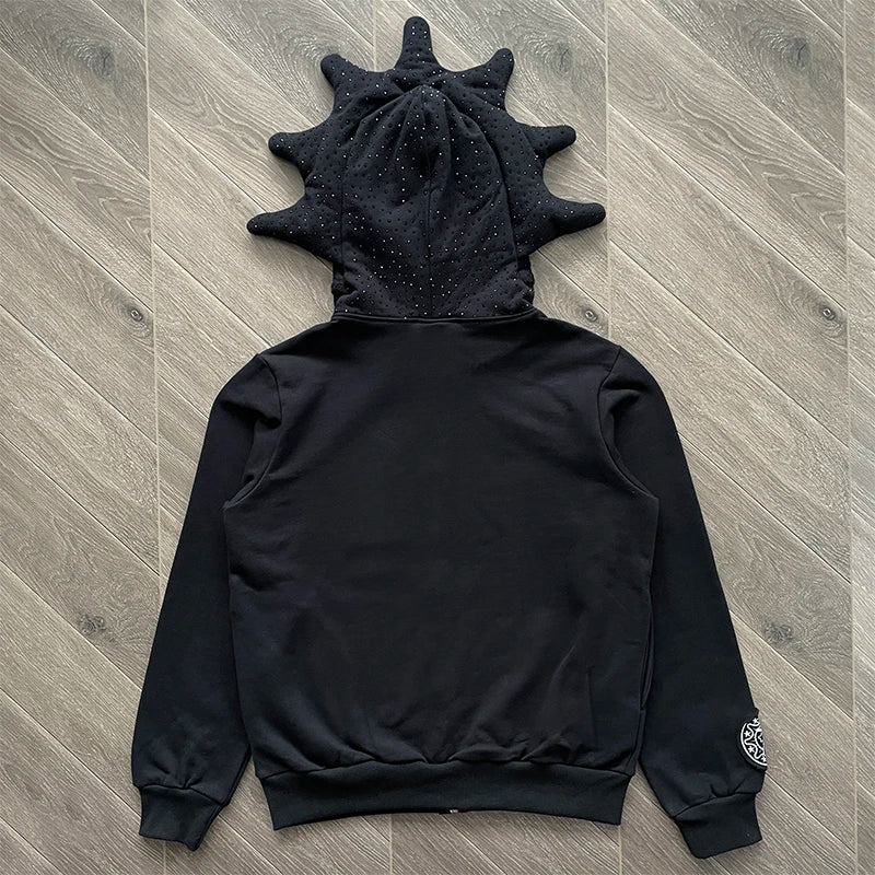 Glo Gang The Glory Full Zip Hoodie Embroidered Hot Diamond Hooded Sweater