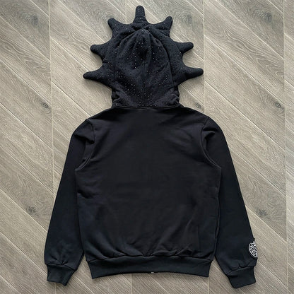 Glo Gang The Glory Full Zip Hoodie Embroidered Hot Diamond Hooded Sweater