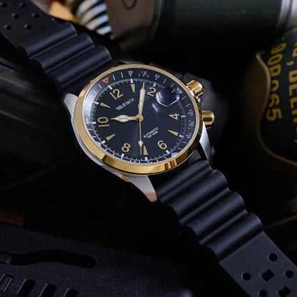 Milifortic S089 Alpinist Homage Sport Watch Men Inner Compass Bezel Rubber Strap ST2130Automatic Waterproof 39.5MM Watch for Men