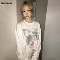 Vexaroa Japanese Y2K Anime Graphic Long Sleeve Tee product photo, view 10