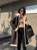 Women's Sheepskin Shearling Long Coat Plus Size | Vexaroa