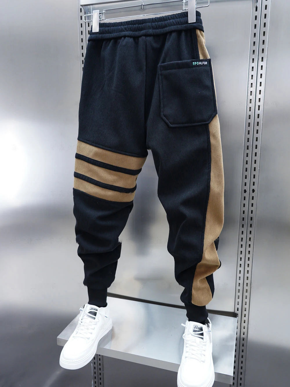 Vexaroa Men's Striped Patchwork Harem Pants — product image 3