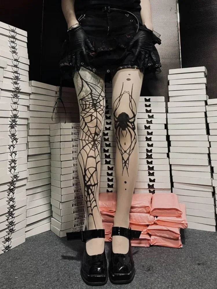 Dark Fishnet Tights Stocking Women Emo Alternative Sexy Web Pantyhose Socks