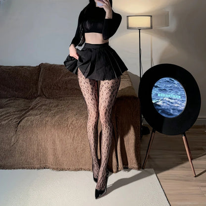 Vexaroa Women's Mesh Fishnet Pantyhose Hollow Out Party Hosiery