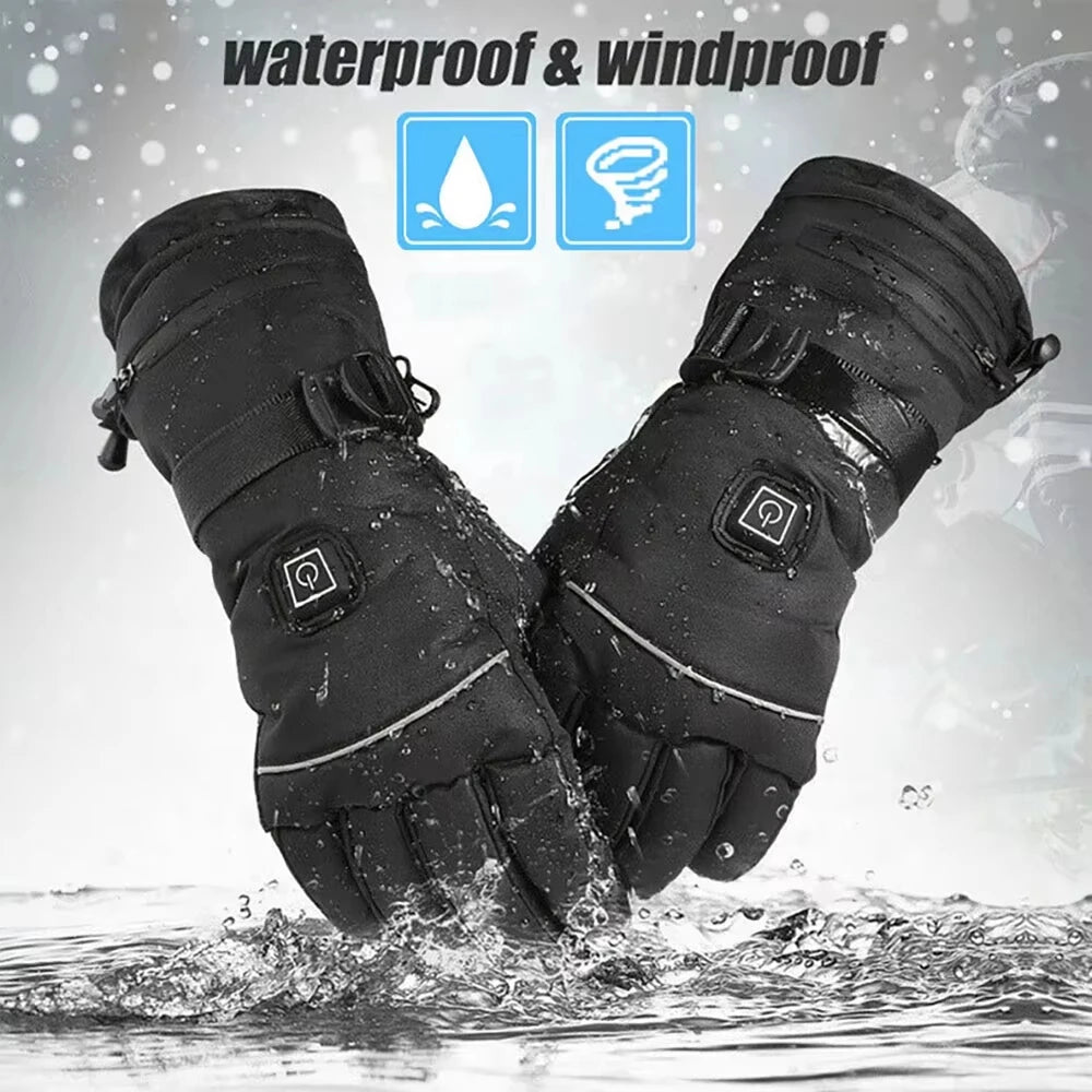 Vexaroa Electric Heated Ski Gloves 5000mAh Waterproof Winter