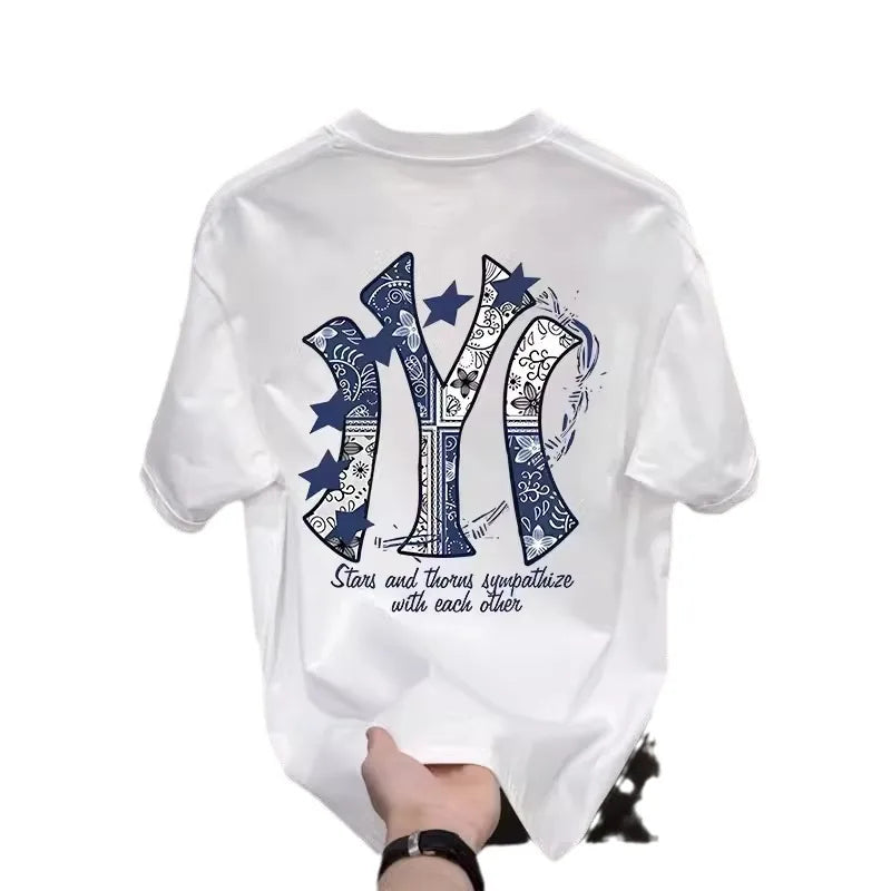 Vexaroa Men's Korean Style Crew Neck Short Sleeve Summer T-Shirt