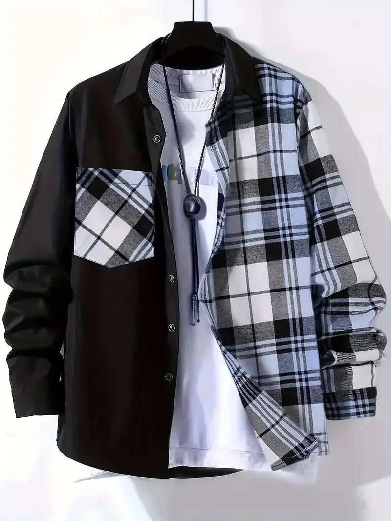Vexaroa Men's Casual Long-Sleeve Shirt – Relaxed Everyday Style