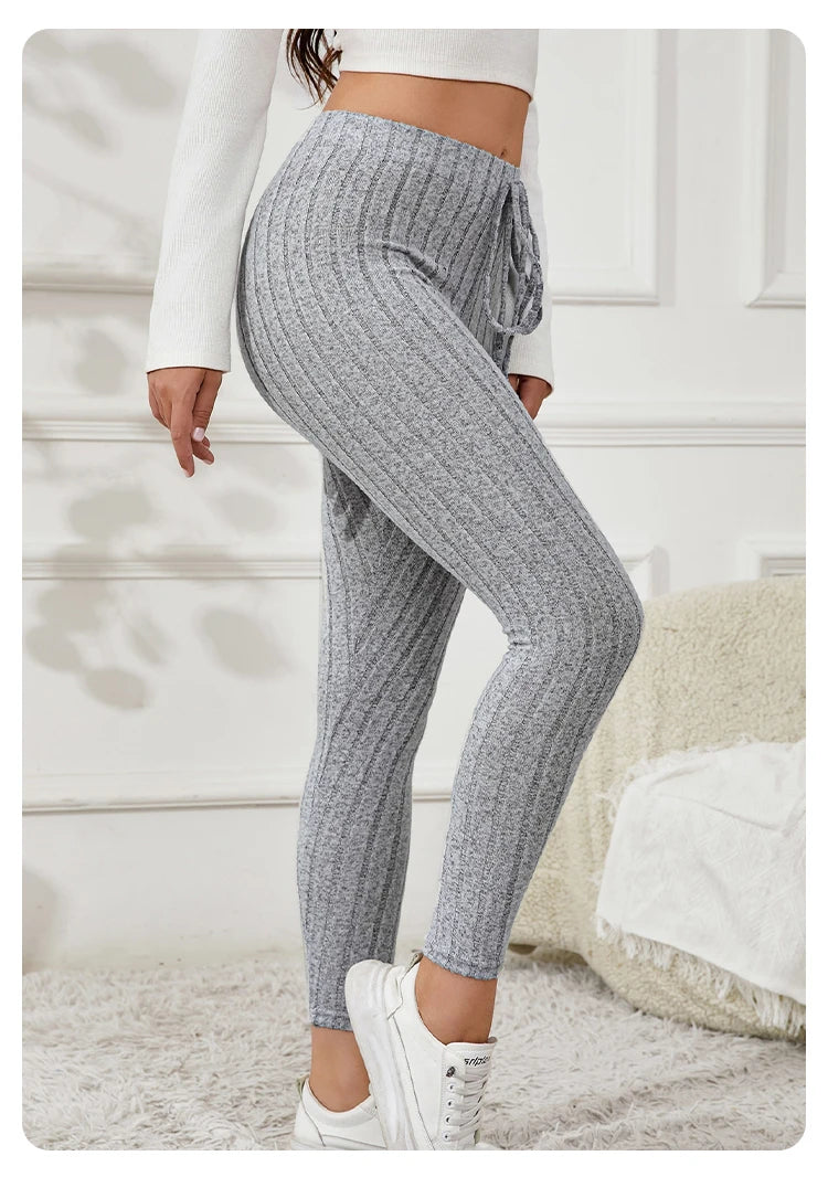 Vexaroa Women's High-Waist Stretch Leggings Solid Sport Pants
