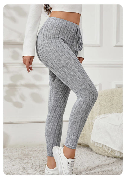 Vexaroa Women's High-Waist Stretch Leggings Solid Sport Pants