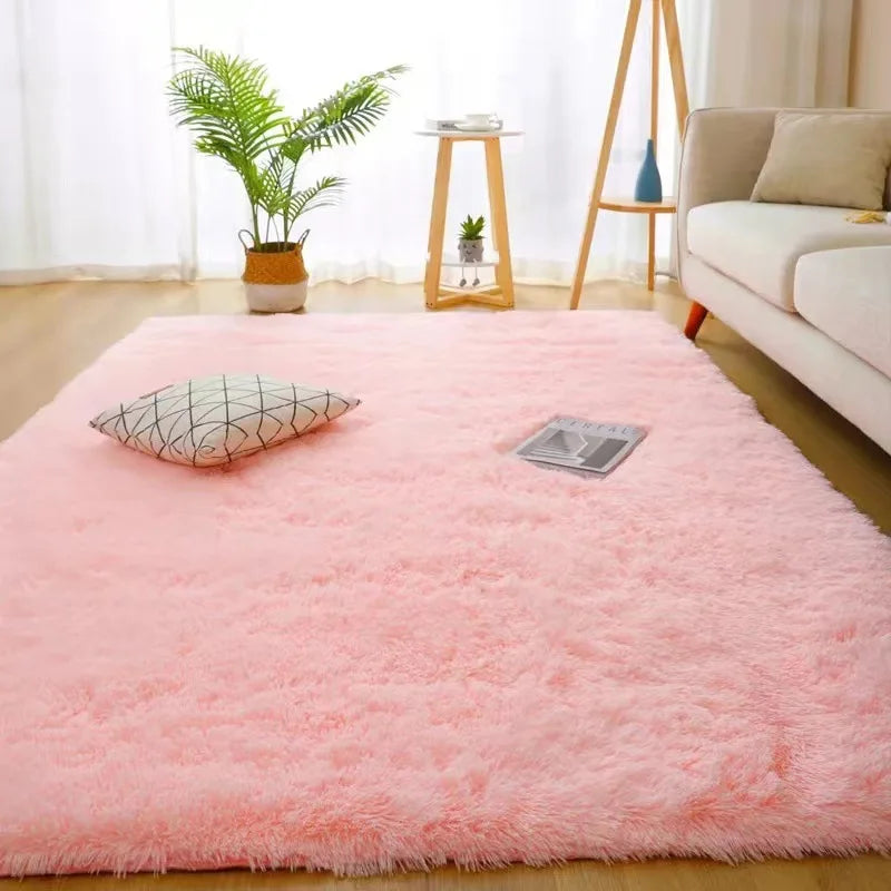 VIKAMA black Area Plush for Bedroom, Living Room Fluffy Rug, Large Area Rug Shag Shaggy Carpet Soft Plush Furry Bedside Rug