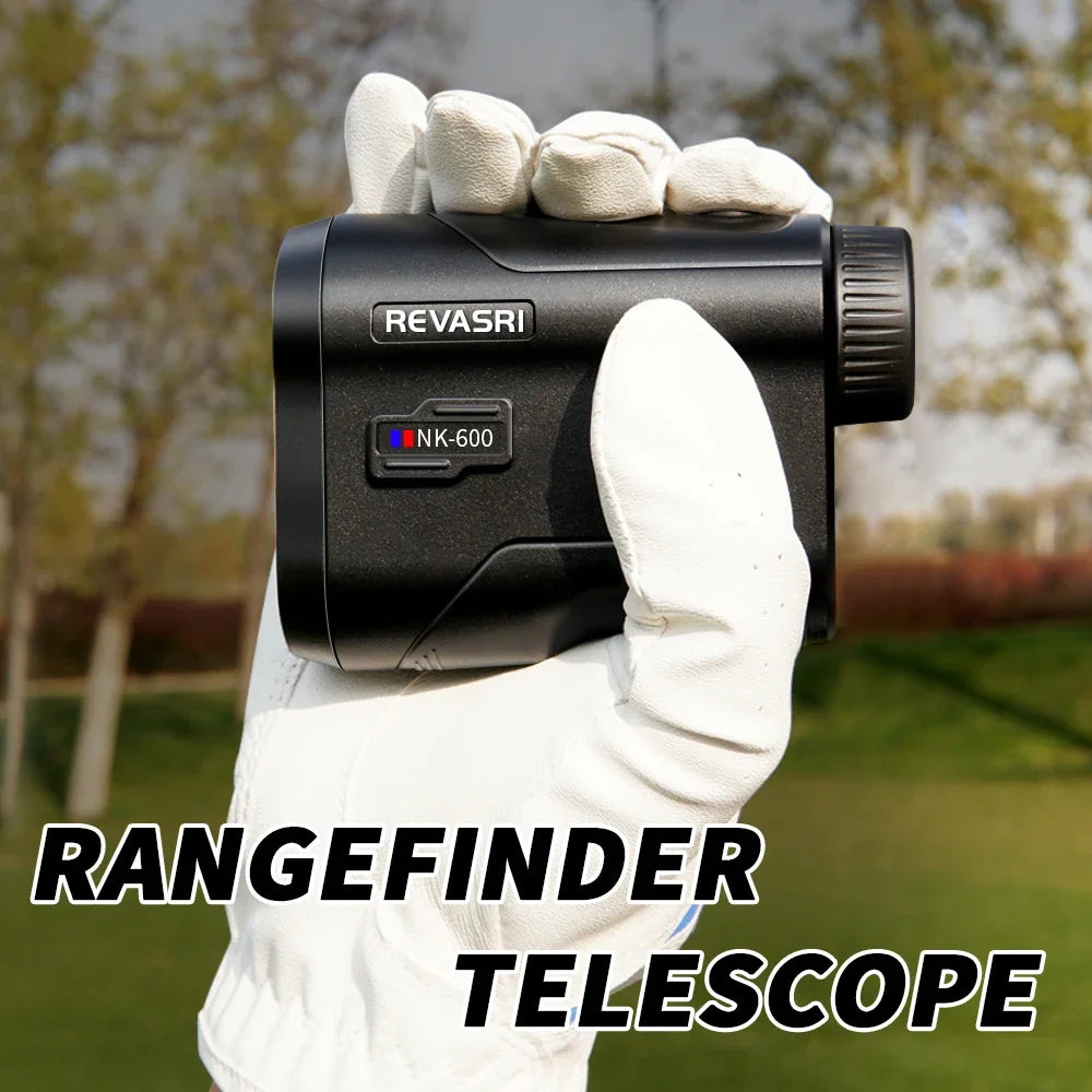 REVASRI 600M/Yard Golf Laser Rangefinder with Slope Compensation Flagpole Lock Vibration USB-C Rechargeable for Golfing