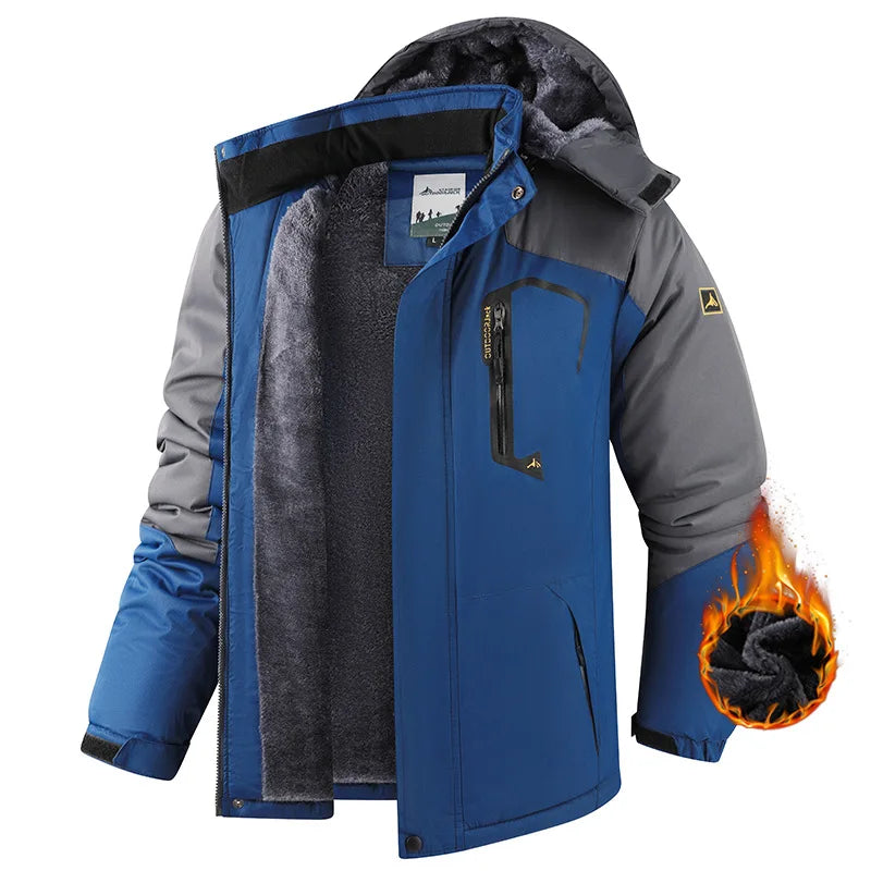 New Men's Winter Thermal Ski Jacket Windproof Waterproof Climbing Coat Fleece Lined Outdoor Parka Winter Jacket for Men Woman
