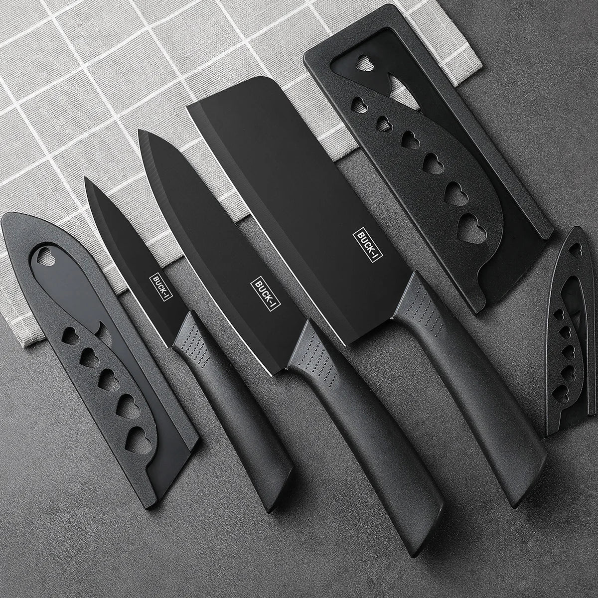 Vexaroa Kitchen Knife Set with Storage Block