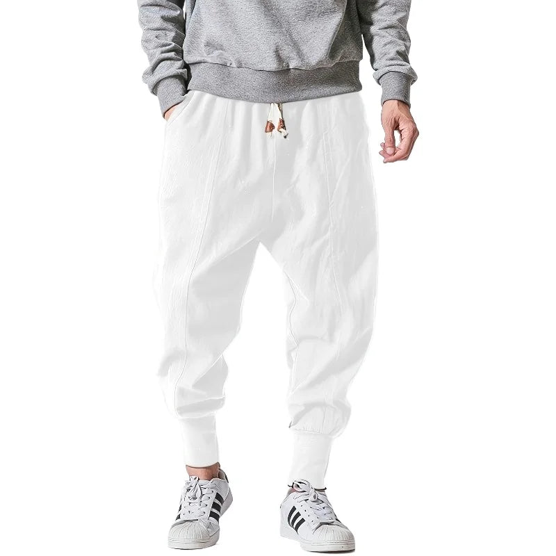 Vexaroa Men's Chinese-Style Wide-Leg Cotton Pants — product image 1