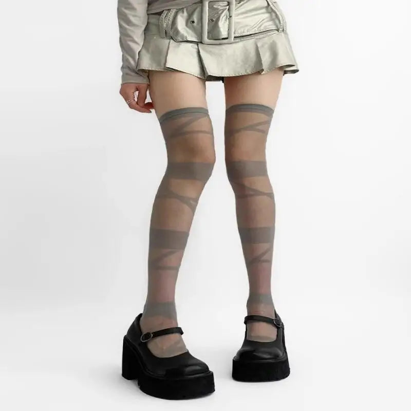 Ultra-thin Stockings 1 Pair Women Crystal Silk Transparent Socks Soft and Stretchy for Day Use