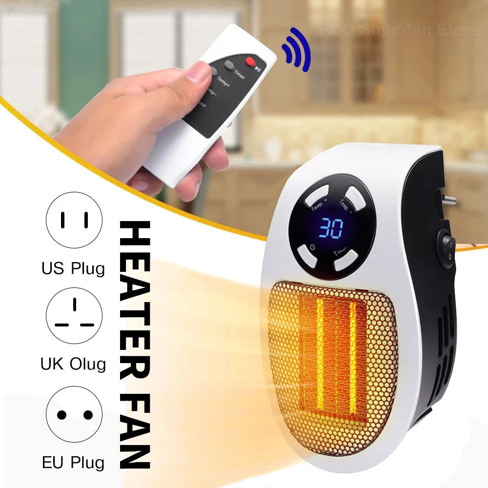 Vexaroa 500W Portable Room Heater Remote Control Mini
