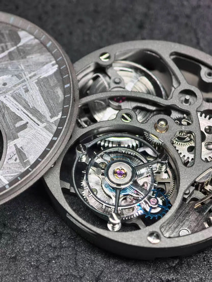 Merkur M Eisenmeteorit Tourbillon Uhr Herren Saphirglas Uhr für Herren Mechanische Armbanduhren Relogio Masculino 42mm