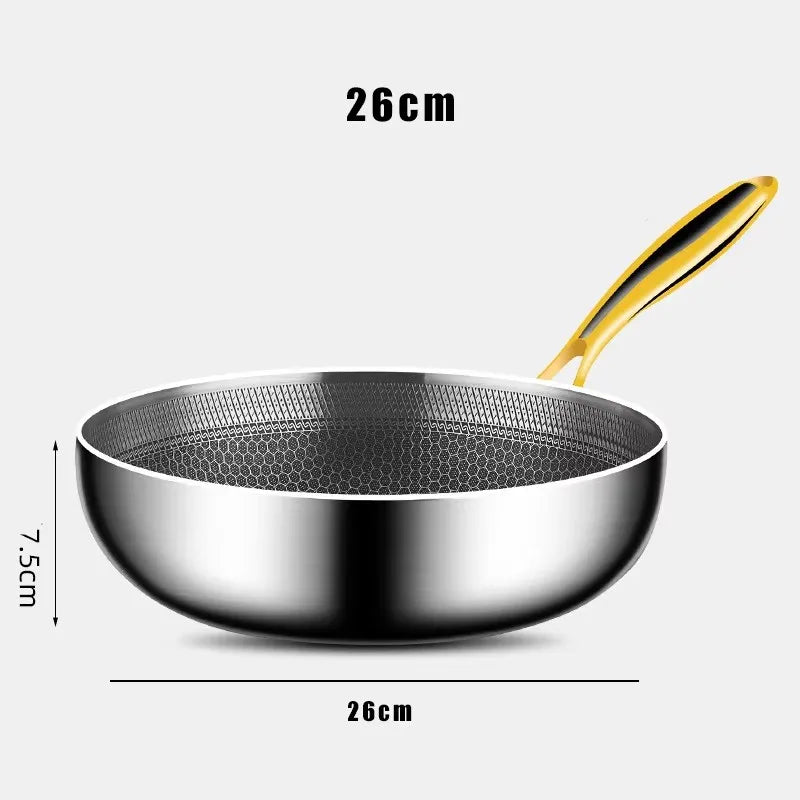 Vexaroa Stainless Steel Honeycomb Frying Pan product photo, view 8
