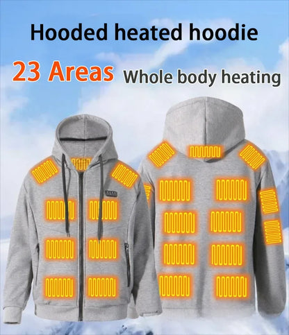 Vexaroa 23-Zone Heated Hoodie – Unisex Couple Matching Winter