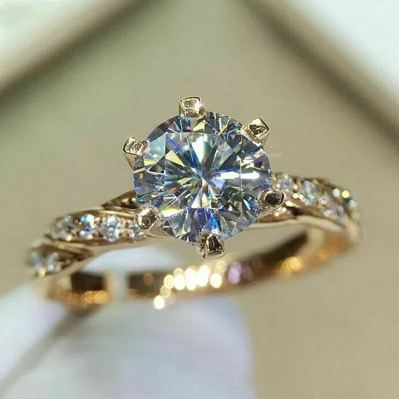Vexaroa Gold-Tone Six-Prong CZ Wedding Ring — Vexaroa product image 2