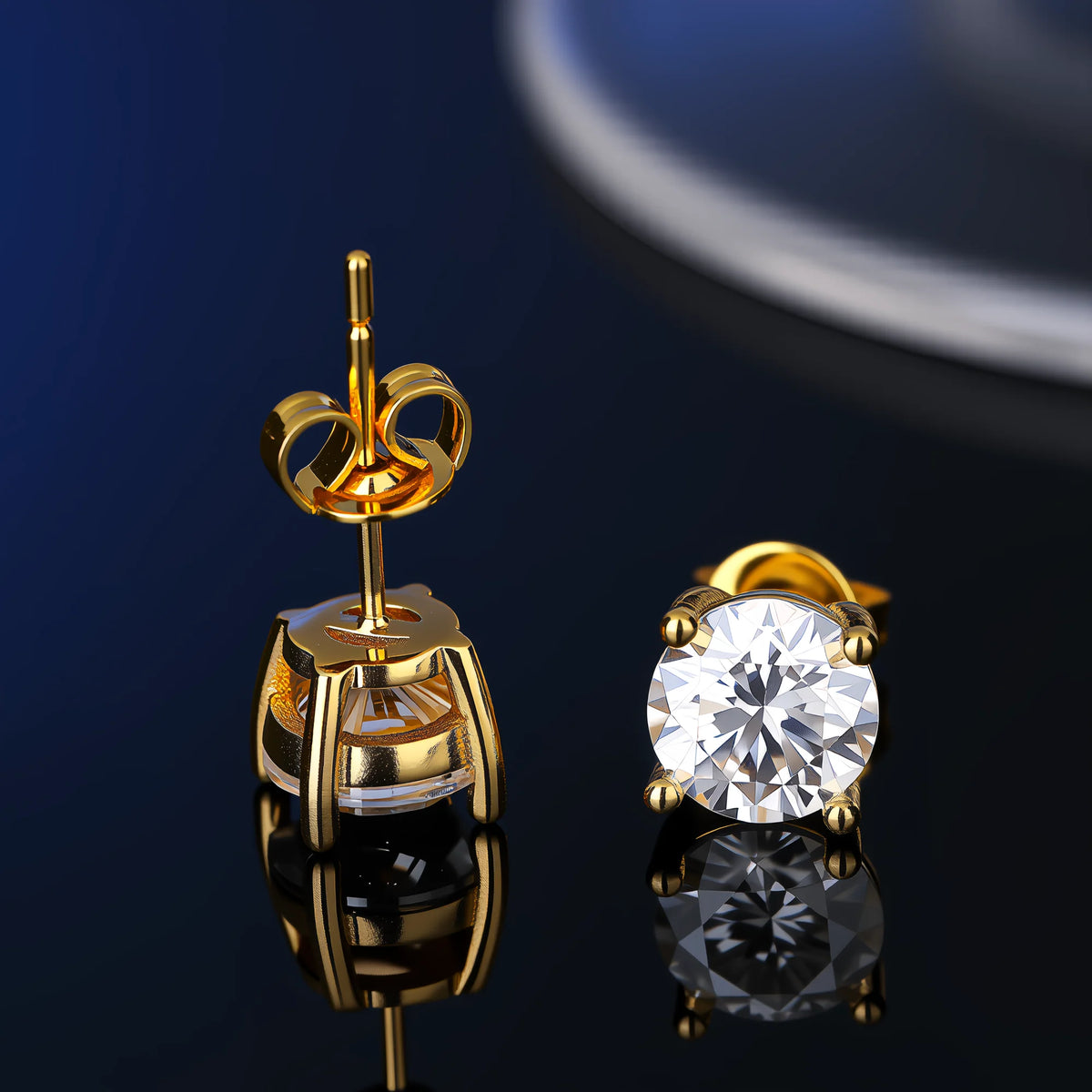 100% Real Sterling Silver S925 Moissanite Earrings Stud With 2 Certificate D VVS1 Pass Diamond Testing Pen For Women Men Jewelry