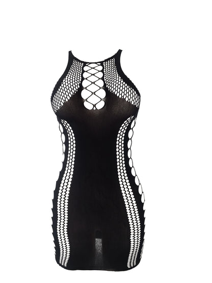 1PC Sexy Women Fishnet Cover Up Without Bikini Hollow Out Bodycon Dress  See Through Beachwear Summer Women's Swimwear DS499