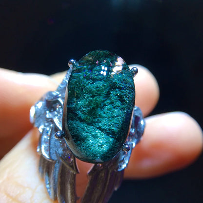 Green Phantom Quartz Ring 17mm | Vexaroa