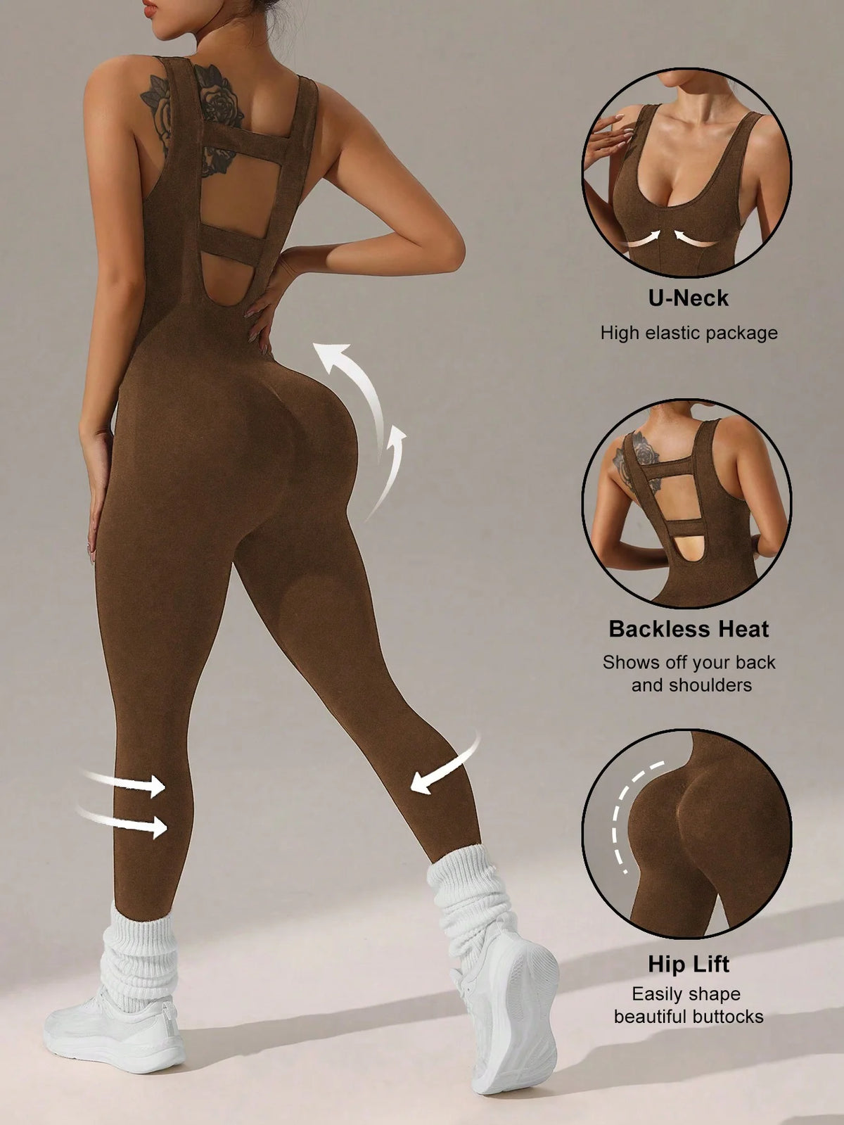 Vexaroa Hollow Vest Jumpsuit | Elastic Yoga Running Suit 4 Colors