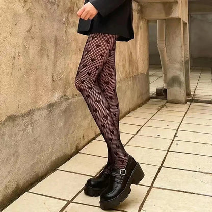 White Stocking Hot Tights Classic Hollowed Out Lace Mesh Stockings Bottomed Pantyhose