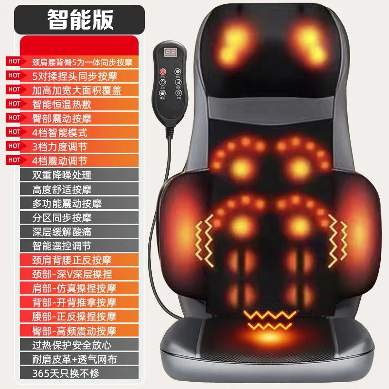 Vexaroa Full Body Kneading Massage Chair Cushion Neck & Back