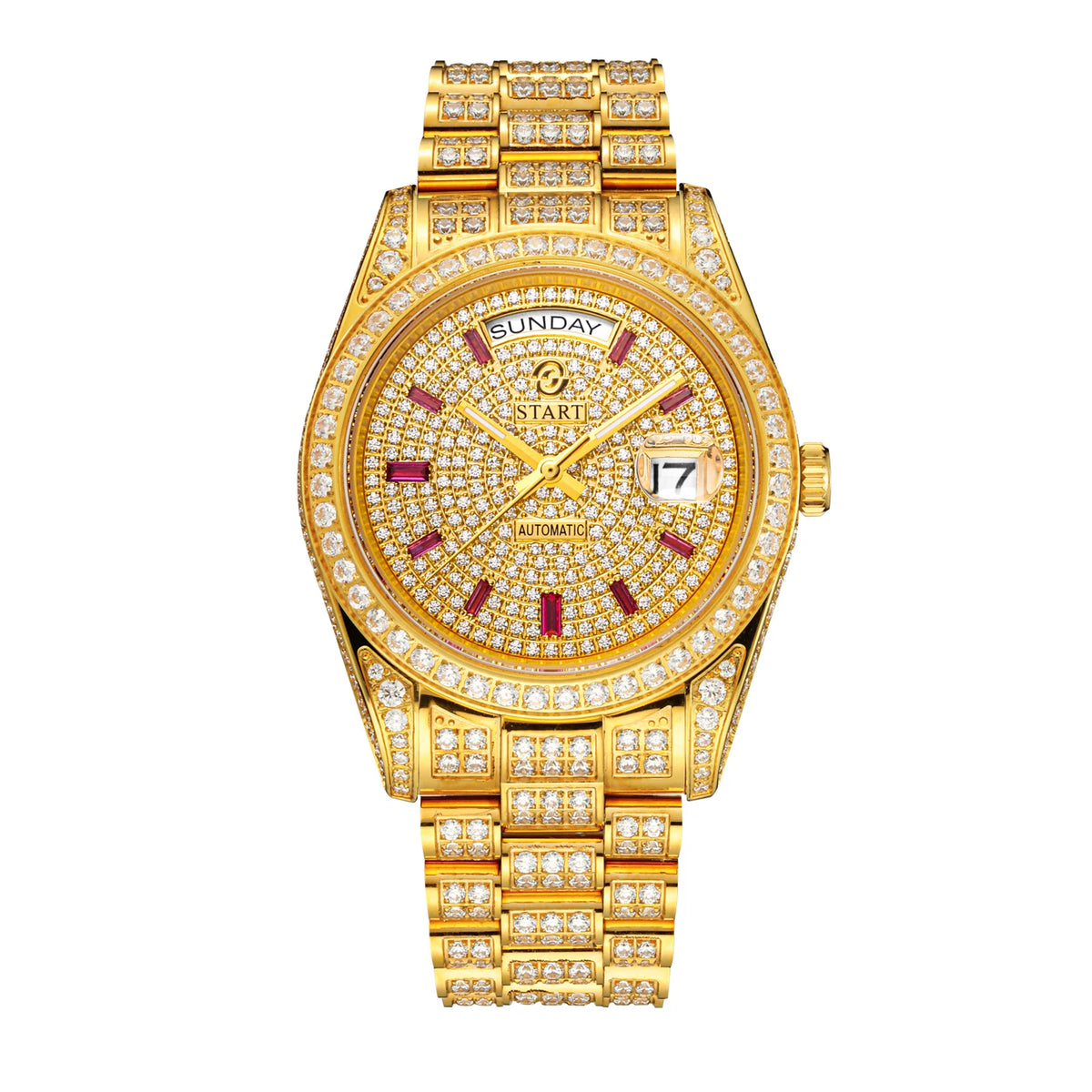 Vexaroa Men's Swiss Automatic Diamond Watch | Date & Week
