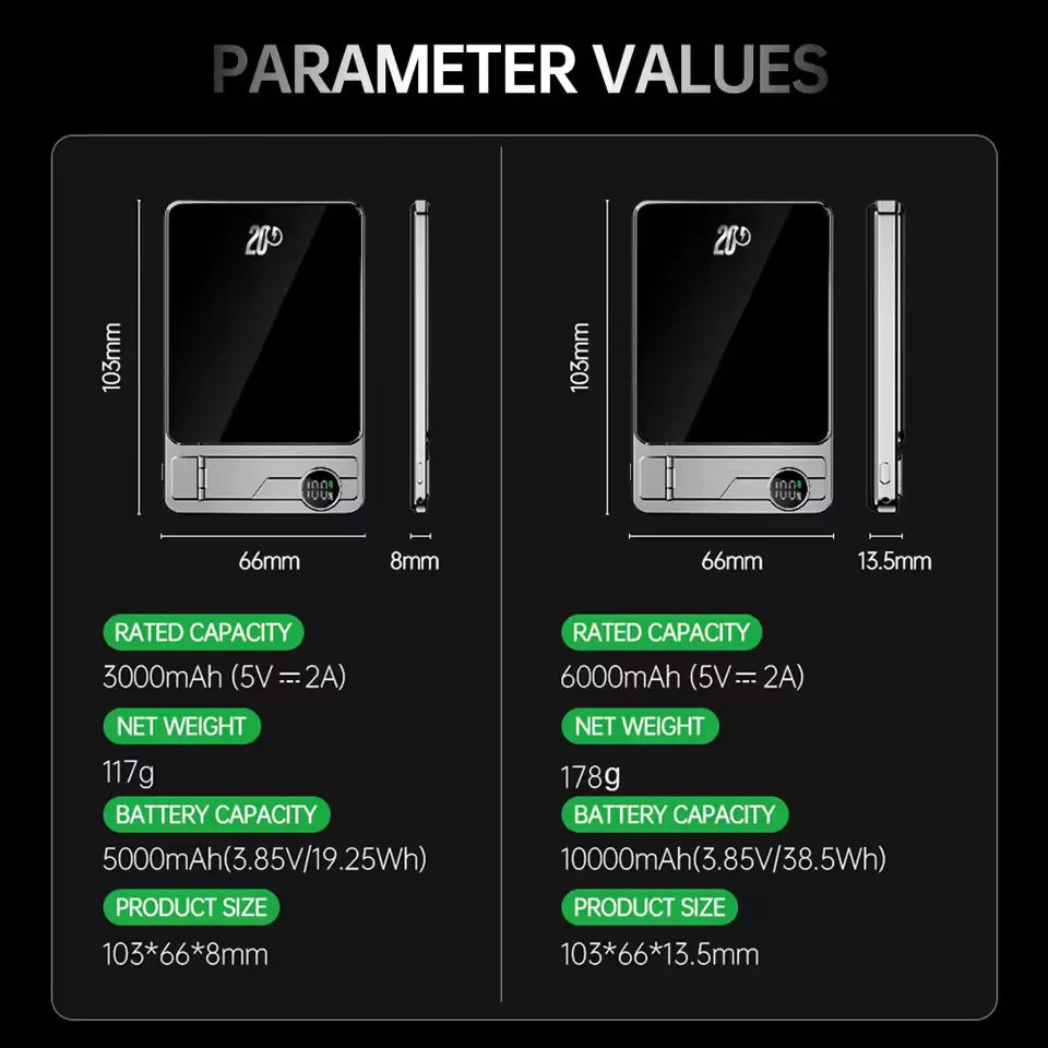 Vexaroa ultra-thin magnetic wireless power bank — product image 4
