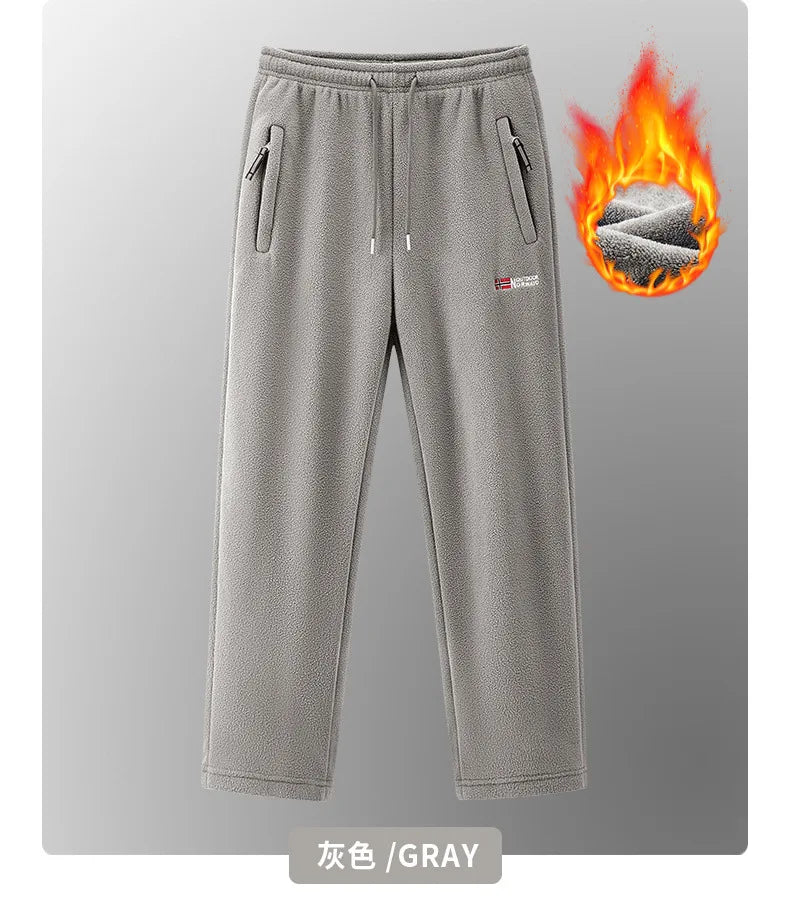 Fleece Work Wear for Men Norway Style Heavy Warm Pants Plus Size Big Tall Winter Thermal Underwear Men Trousers Sweatpants