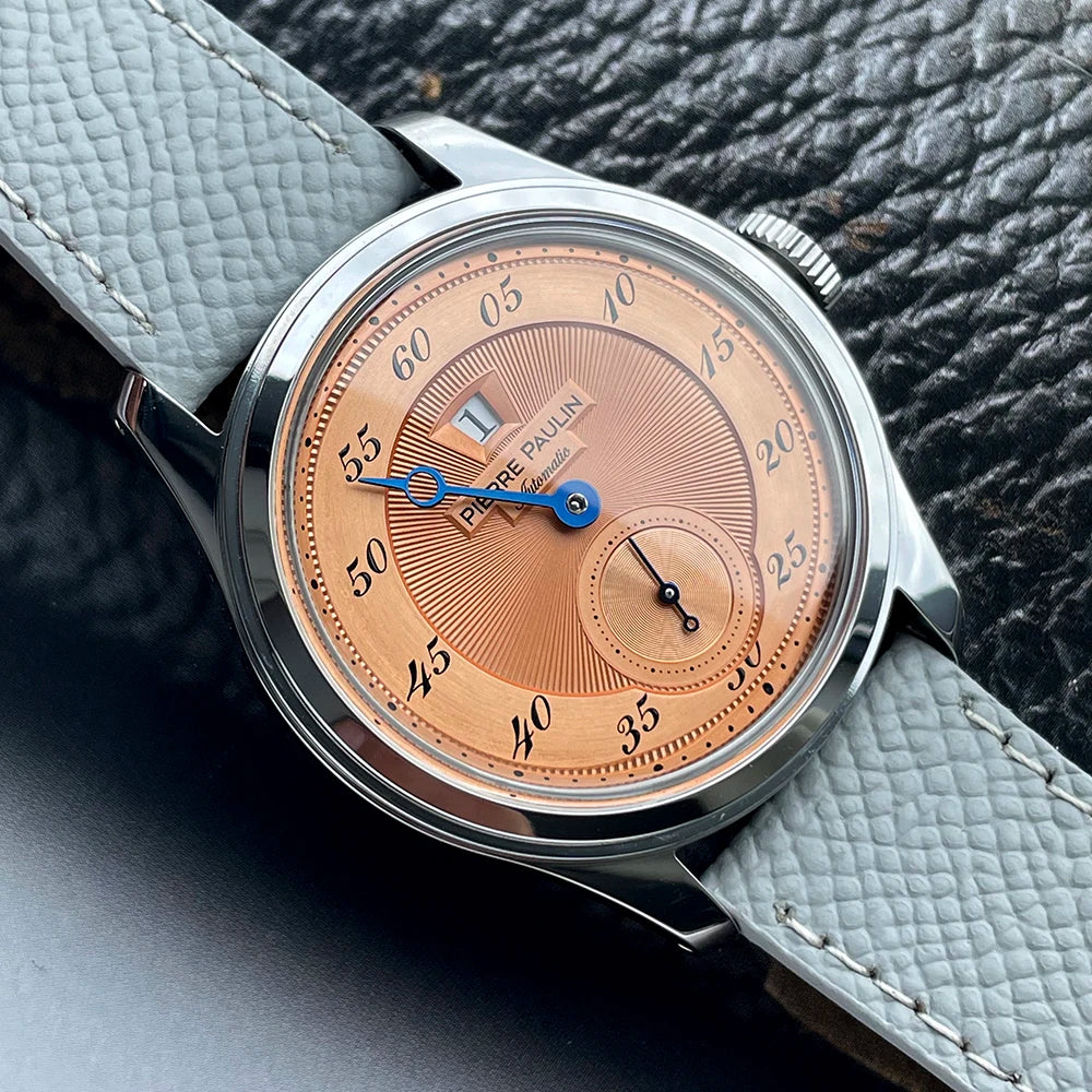 Vexaroa Jumping Hour Automatic Watch, 38mm Vintage Men's Date Dial