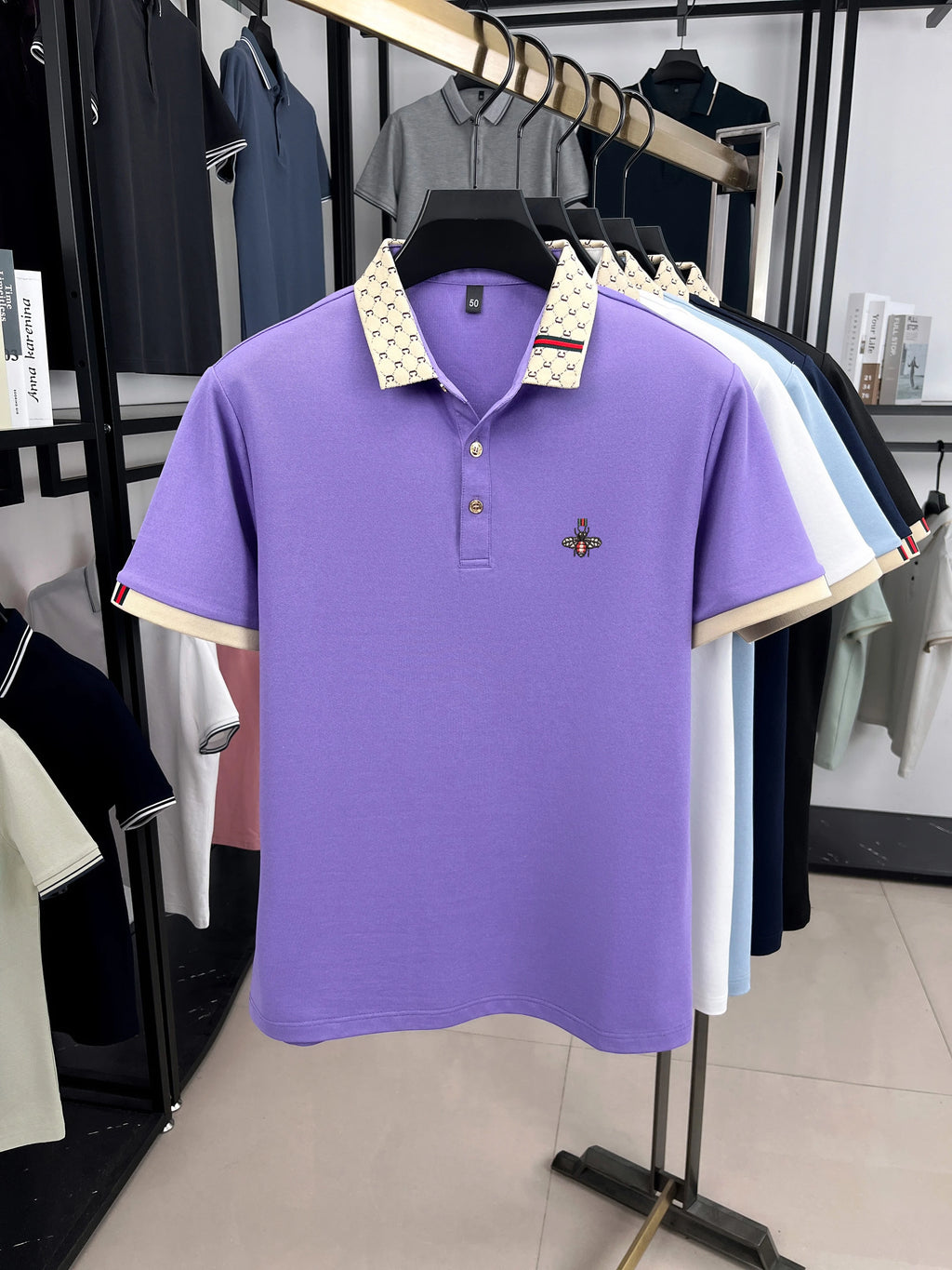 Vexaroa Men's Jacquard Embroidered Polo Shirt product image 1 | Vexaroa