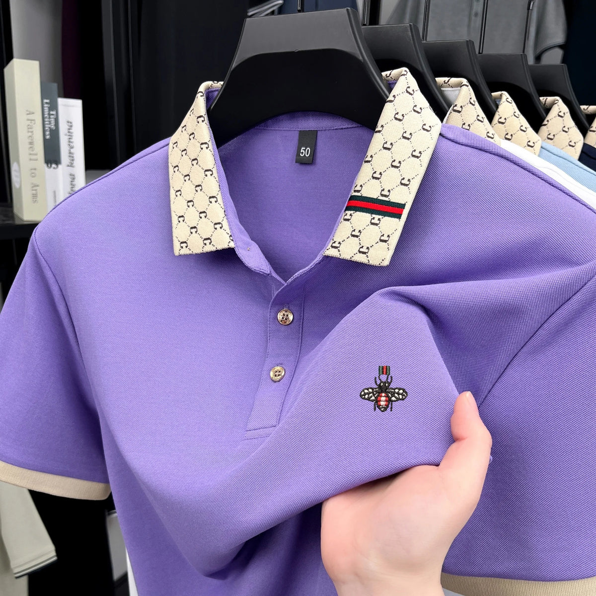 Vexaroa Men's Jacquard Embroidered Polo Shirt product image 26 | Vexaroa