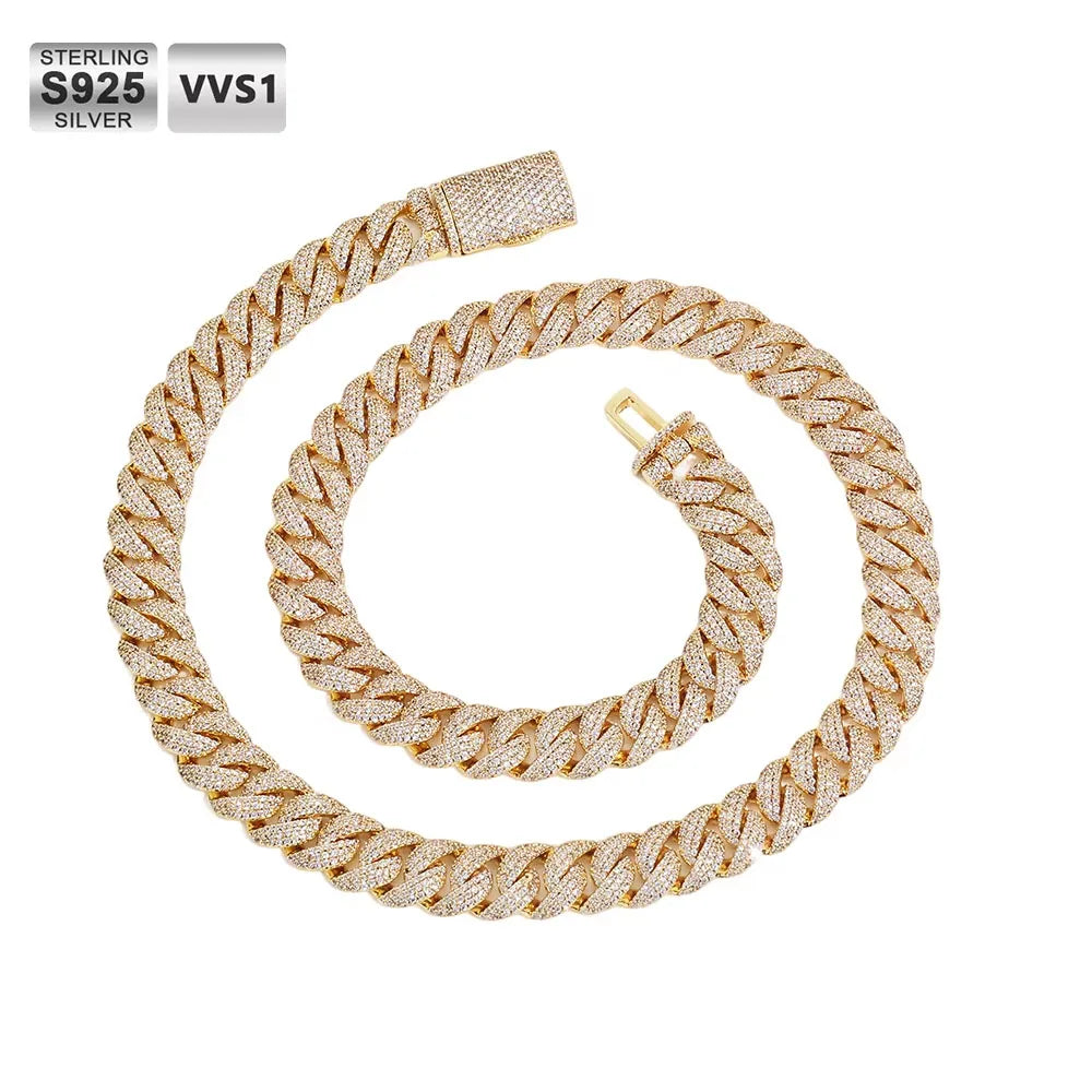 VVS1 Moissanite Iced Out Miami Cuban Link Chain | Vexaroa
